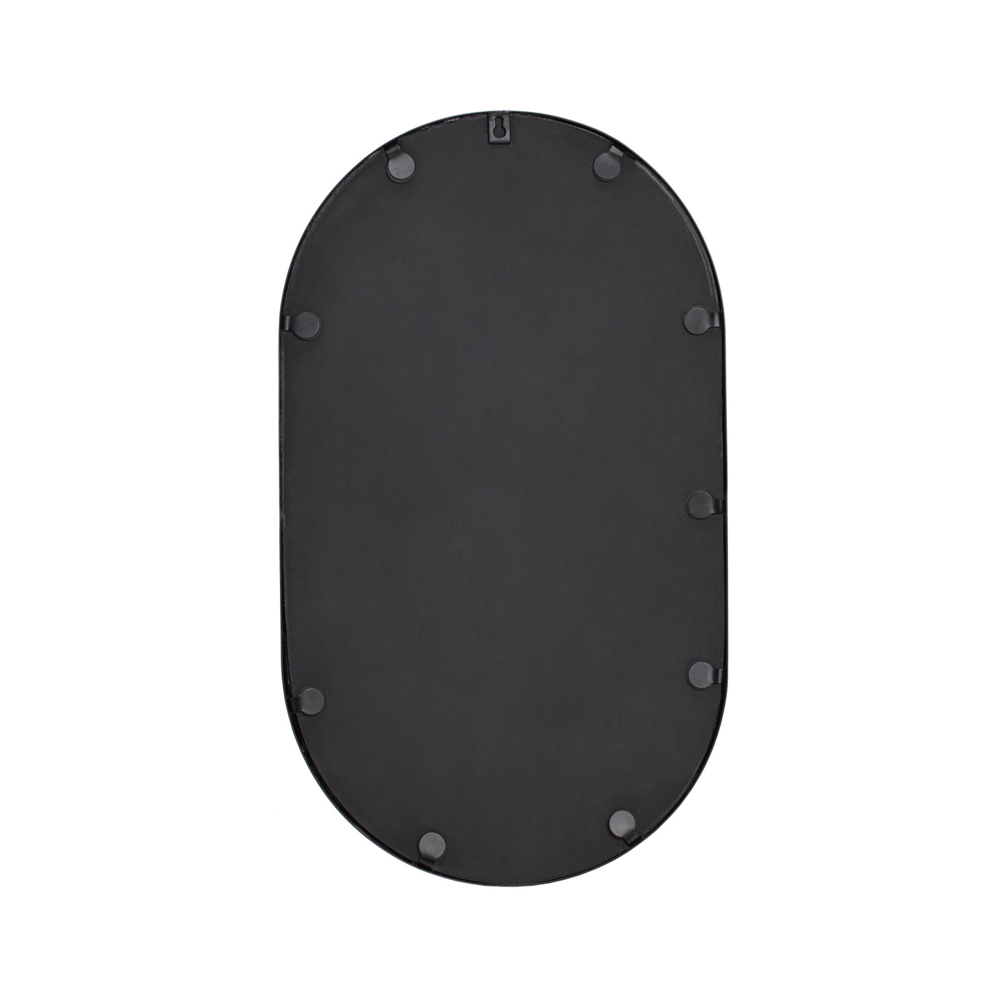 Habitat Pluto 28" Black Oval Wall Mirror